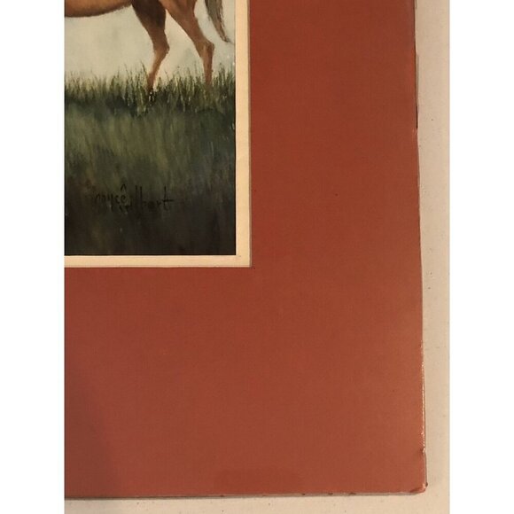 25x20 Original Matted Watercolor PAINTING Ranch Near Fort Worth by JOYCE GILBERT - Picture 5 of 6